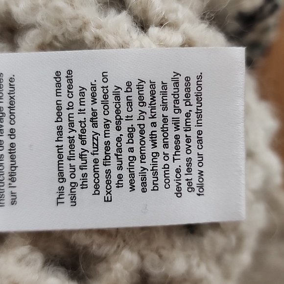 Zadig and Voltaire Cream Crochet Knit Merino Wool Open Front Pix Hook Ca… - Picture 7 of 7